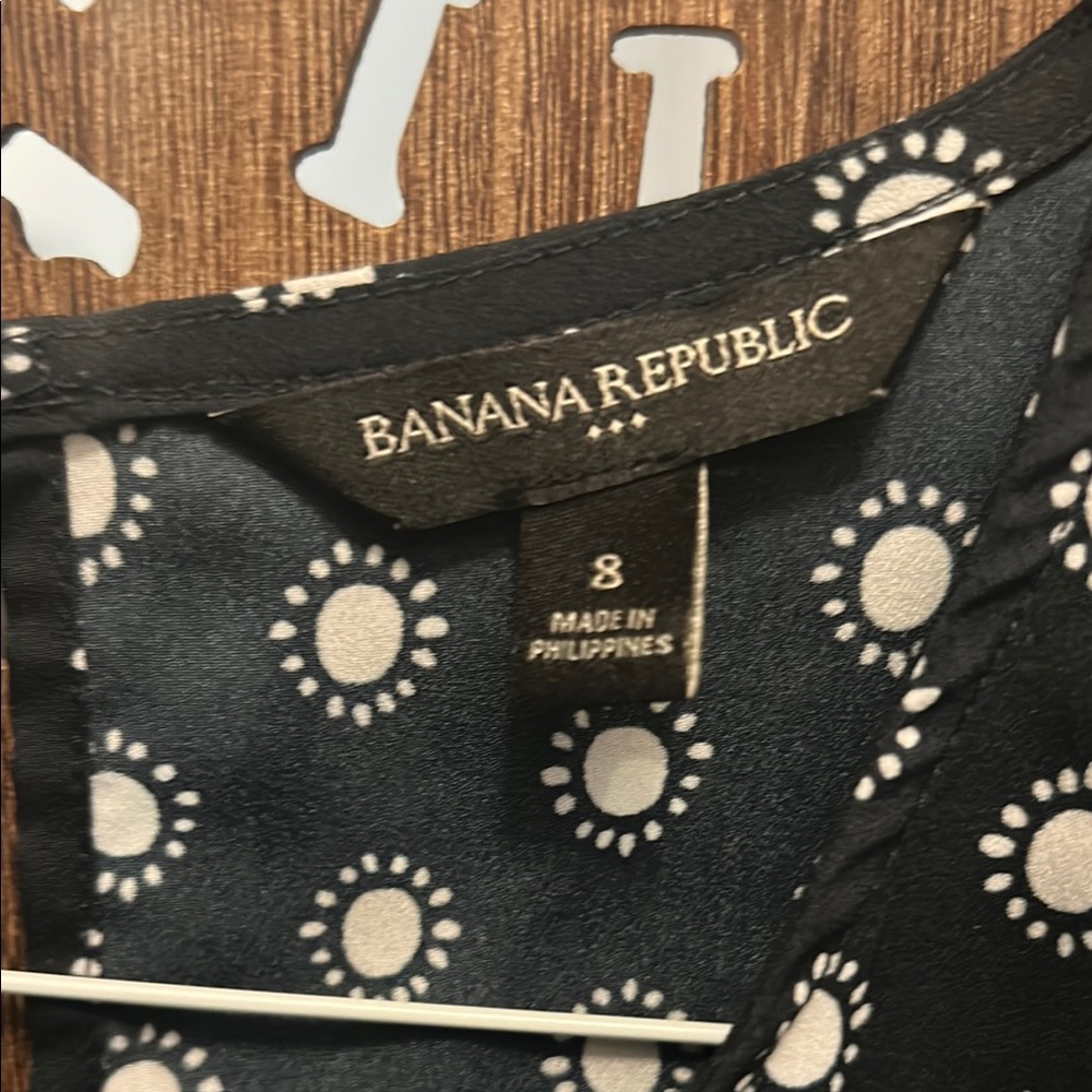 Banana Republic Blue and White Midi Dress